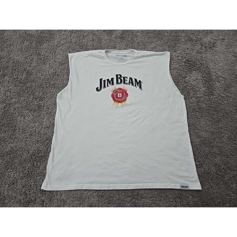 Jim Beam Muscle Tee Cutoff Mens 4XL "Drink It Any Damn Way You Please" Whiskey